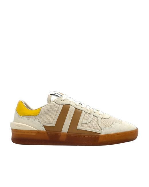 Lanvin Brown Clay Mesh Sneakers for men