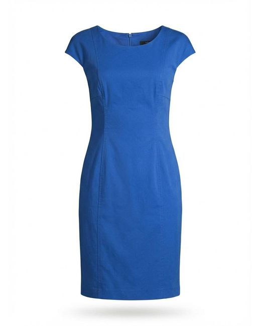 Weekend by Maxmara Blue Round Neck Dress