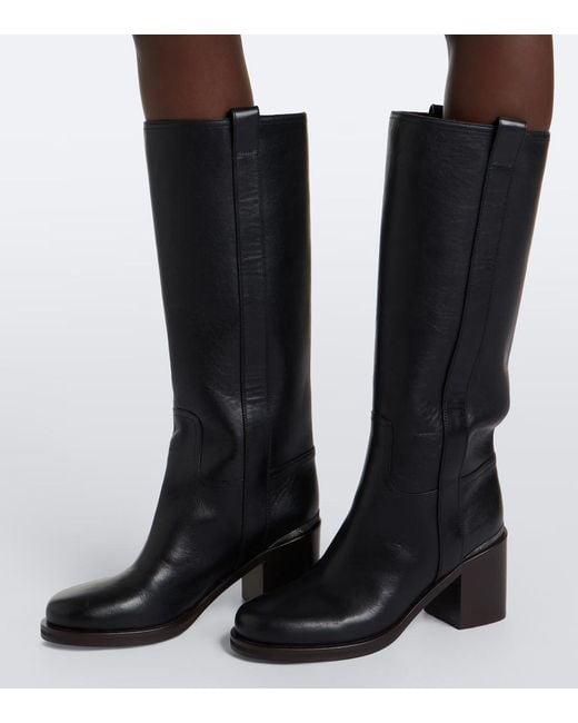 Brunello Cucinelli Black Monili Round-Toe Ankle Boots