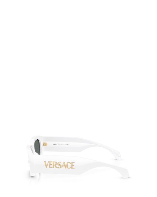 Versace White Geometric-Frame Sunglasses for men