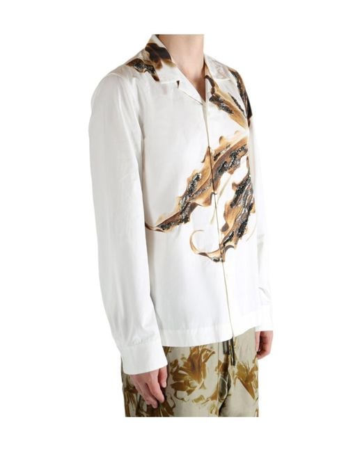 Dries Van Noten Gray Carlty Embellished Shirt for men