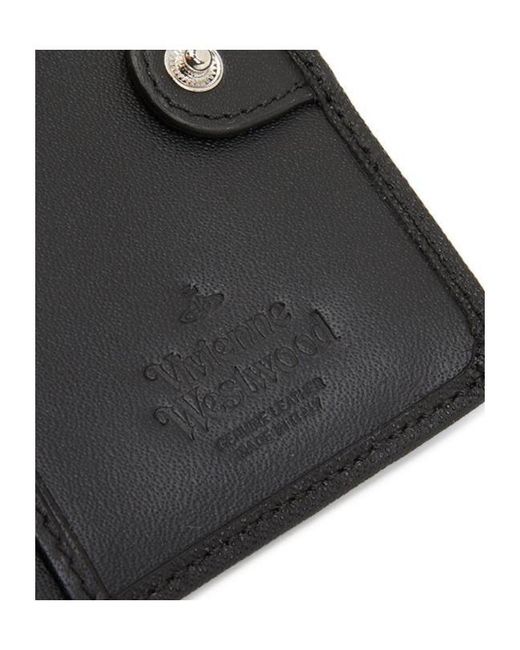 Vivienne Westwood Black Logo Plaque Wallet
