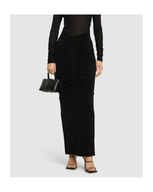 Alexander Wang Black Pleated Knitted Skirt
