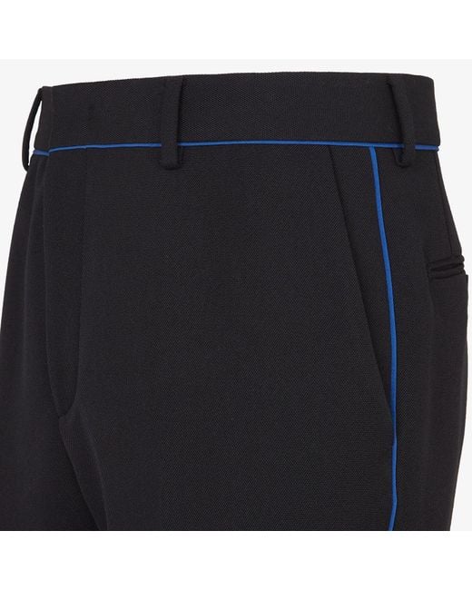 Fendi Black Straight-Leg Tailored Trousers for men