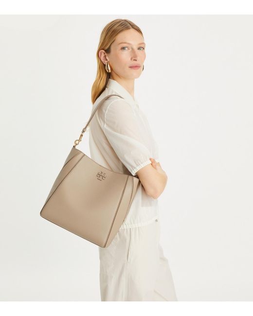 Tory Burch Natural Mcgraw Bucket Bag