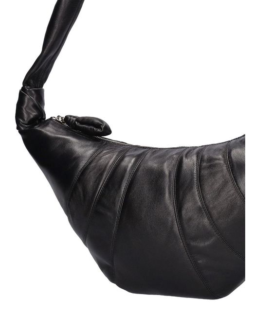 Lemaire Black Medium Zipper Horn Shoulder Bag for men