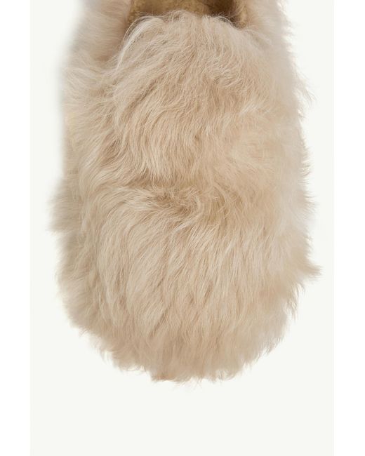 Moncler Natural Snug Shearling Flats