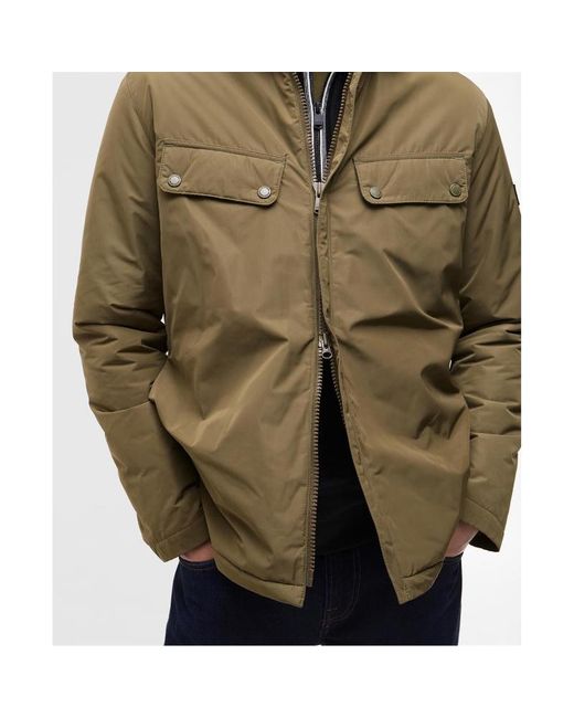 Barbour Green Shirt-Style Zip-Up Jacket for men