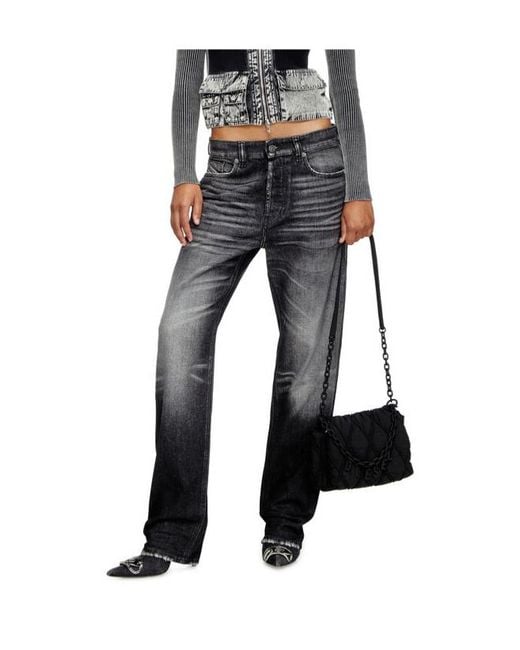 DIESEL Black Charm-D S-Small Shoulder Bag