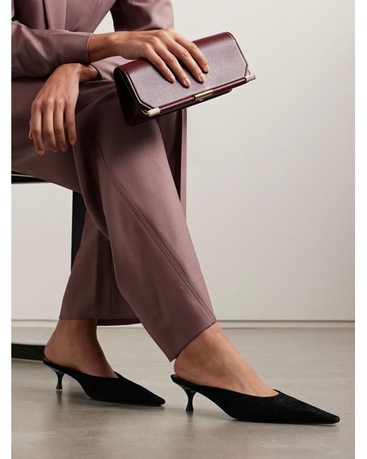 Victoria Beckham Black Sloan Mules