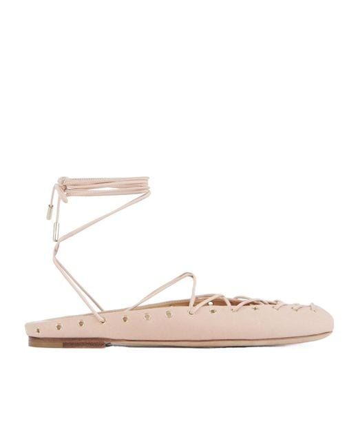 Chloé Multicolor Chloé Ghillies Almond Toe Ballerina Shoes