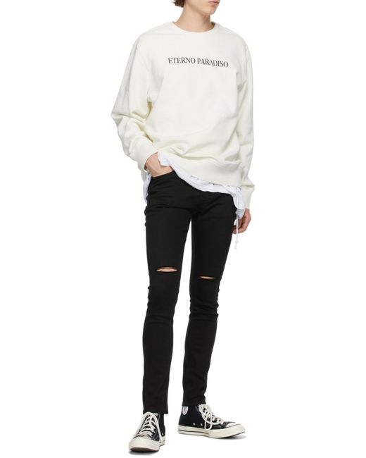 Ksubi Black Ace Slice Skinny Jeans for men