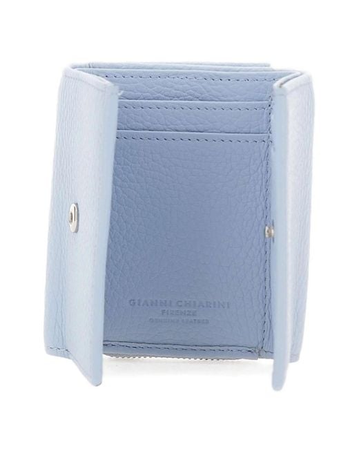 Gianni Chiarini Blue Grain Compact Wallet