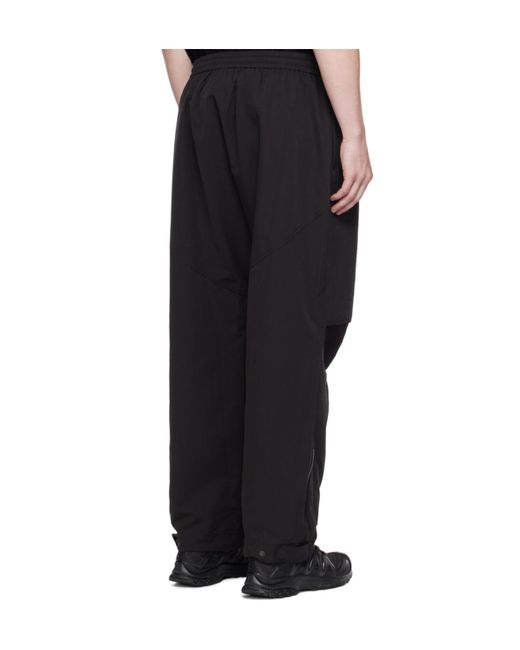 Juun.J Black Poly Drop-Crotch Trousers for men