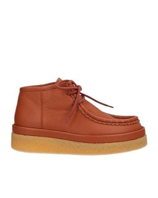 Chloé Brown Lace-Up Ankle Boots