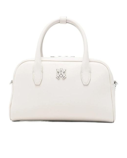 Amiri White Logo-Plaque Tote Bag