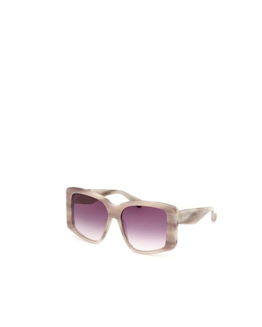 Max Mara Purple Square Frame Sunglasses