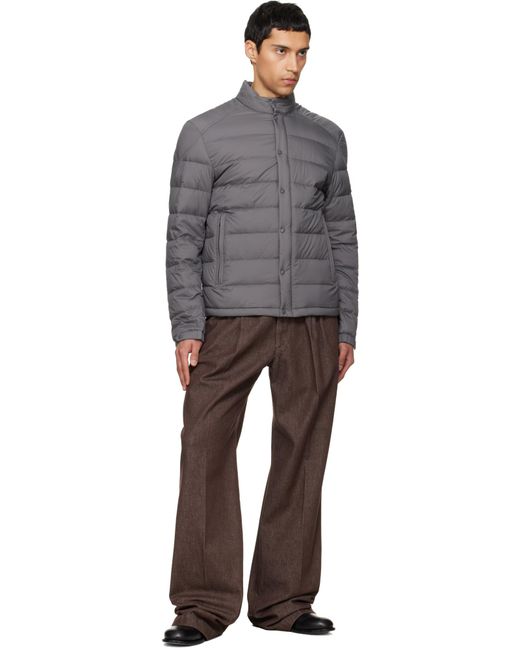 Moncler Gray Selves Short Padded Jacket for men