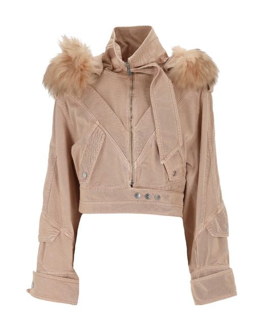 Blumarine Natural Cropped Jacket