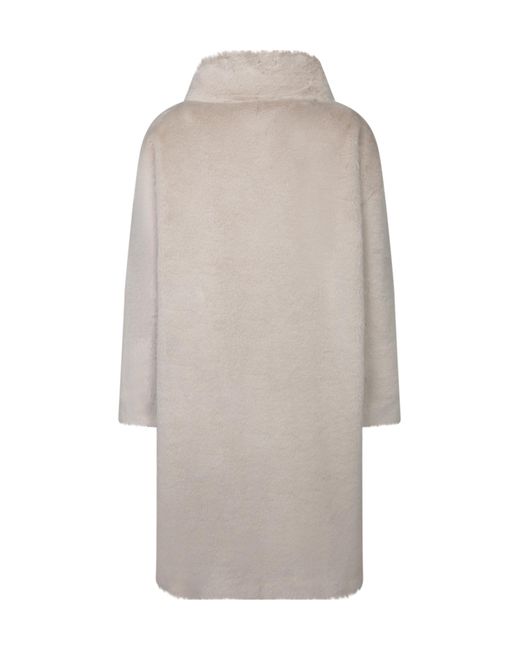 Herno Gray Funnel-Neck Coat