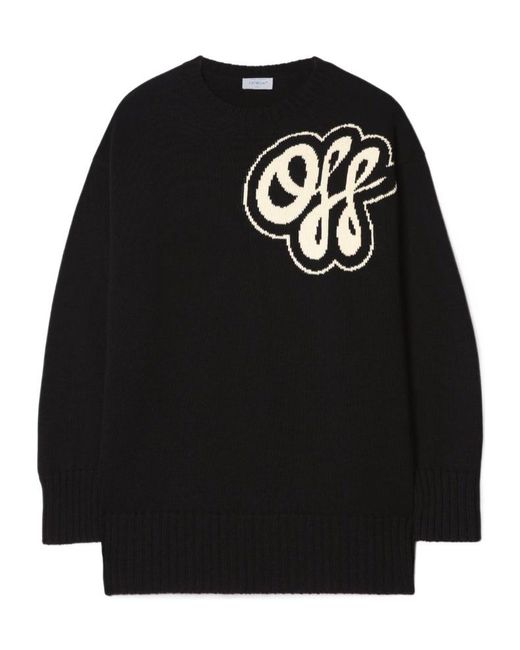 Off-White c/o Virgil Abloh Black Hand-Drawn Script Sweater