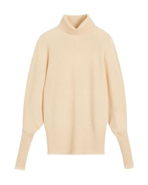 By Malene Birger Natural Turtleneck Wool Sweater