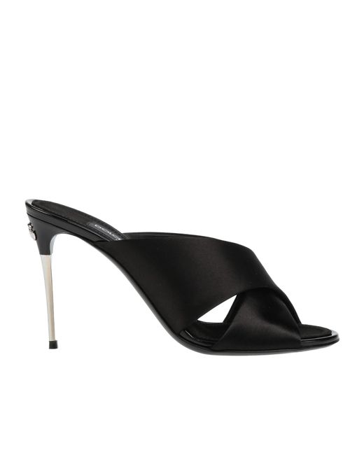 Dolce & Gabbana Black Solid Color Sandals