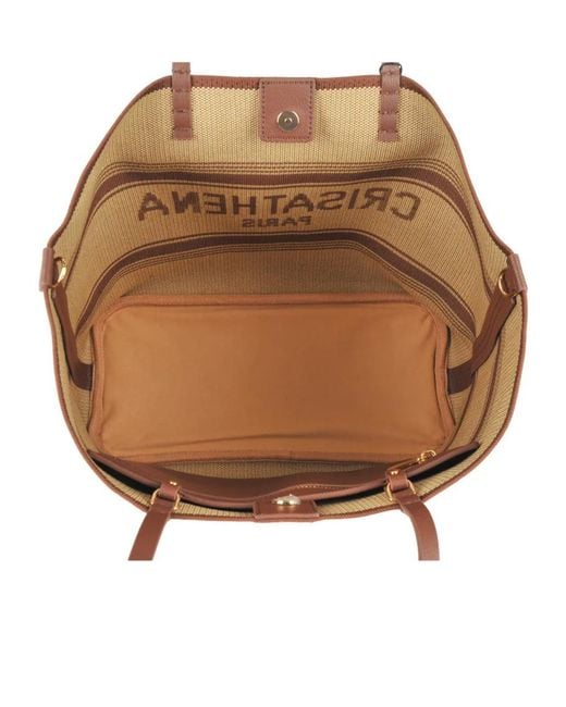 Crisathena Natural Large Double Handle Shoulder Bag