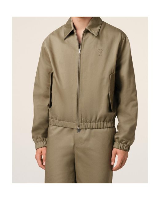 AMI Natural Ami Ami De Coeur Zipped Jacket for men