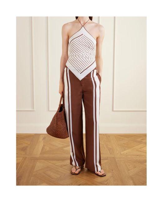 Sir White Halter Scarf Top