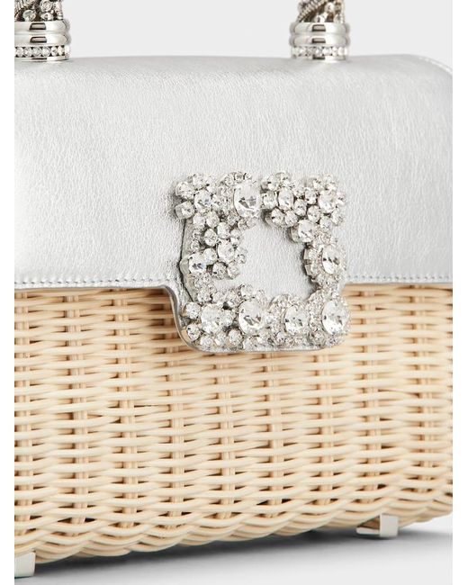 Roger Vivier White Jewel Efflorescence Mini Bag