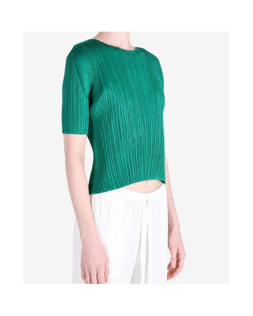 Pleats Please Issey Miyake Green Monthly Colors July Pleated Top