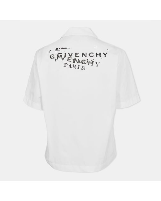 Givenchy White Printed Short-Sleeve Polo Shirt for men