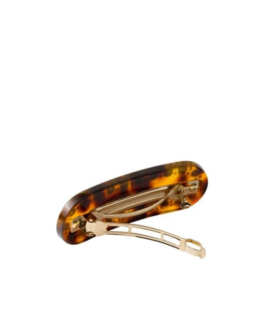 Prada Orange Hair Clip With Crystals