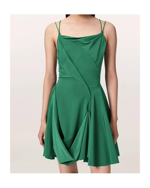 AllSaints Green Suspender Dress
