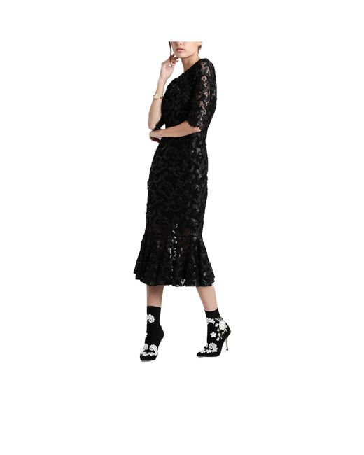 Dolce & Gabbana Black Print Ankle Boots