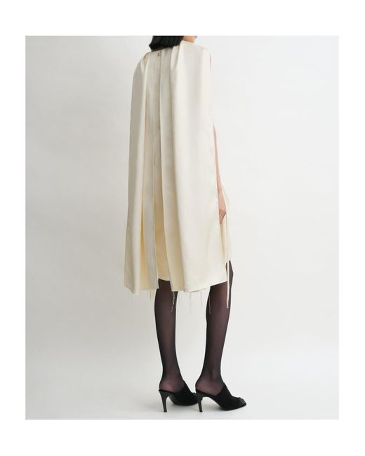 Totême  Natural Raw-Edge Silk Dress
