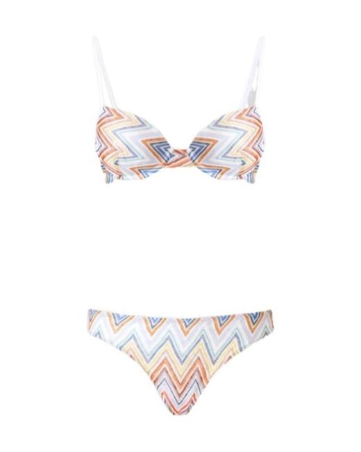 Missoni White Zigzag-Print Bikini