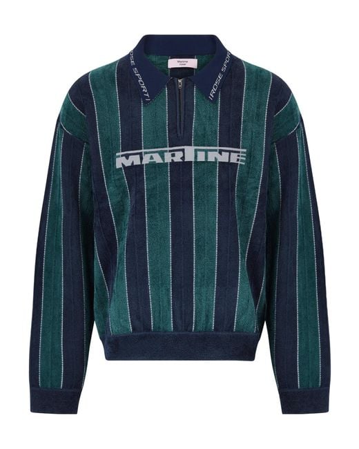 Martine Rose Blue Sporty Logo Polo for men