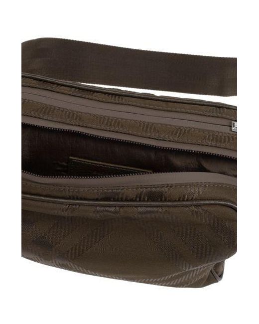 Burberry Brown Checkered Zipped Belt Bag for men