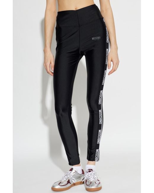 Moschino Black Logo Side Performance Trousers