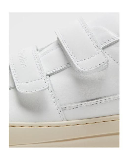 Acne White Velcro Strap Sneakers