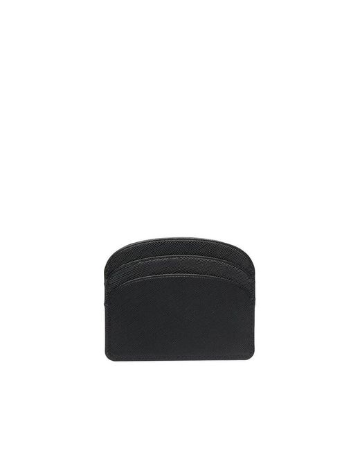 A.P.C. Black Demi Lune Card Holder for men