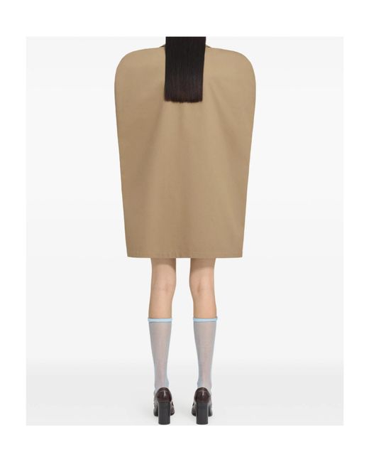 MM6 by Maison Margiela Natural Buttoned Oversized Cape