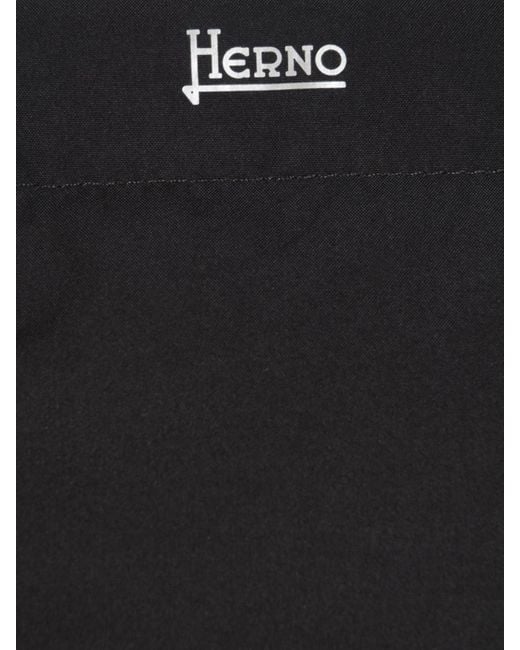 Herno Black Hooded Down Jacket for men