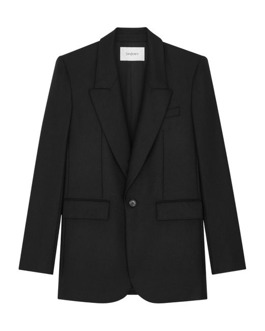 Saint Laurent Black Long-Sleeved Suit Jacket