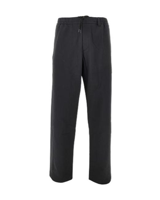 Herno Black Belt Loop Casual Pants for men