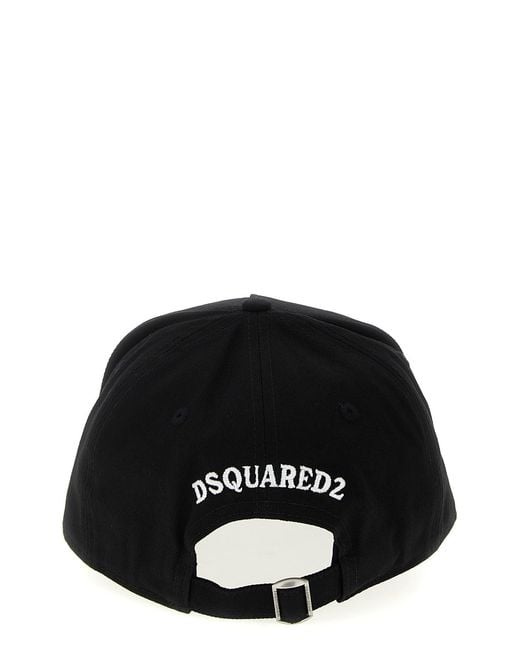 DSquared² Black Logo Patch Baseball Cp