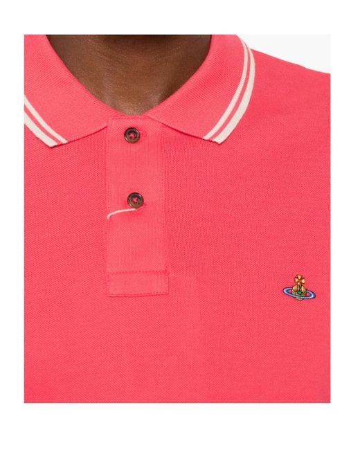 Vivienne Westwood Pink Short-Sleeve Polo Shirt for men