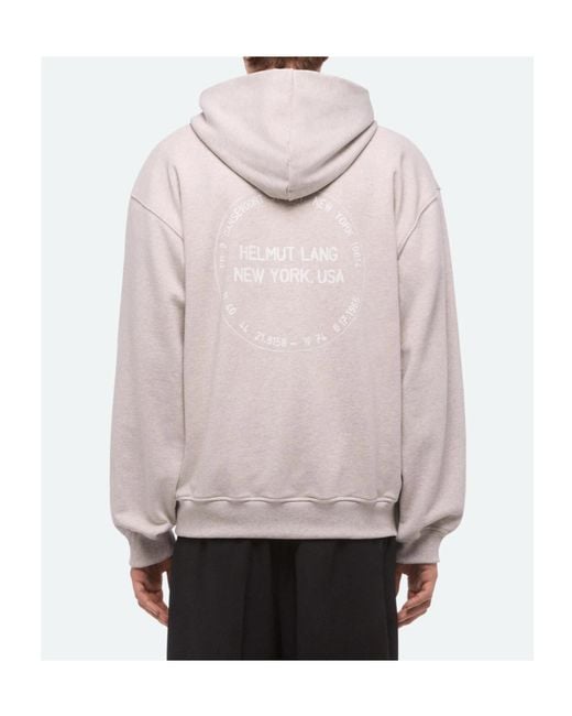 Helmut Lang Pink Printed Hoodie for men